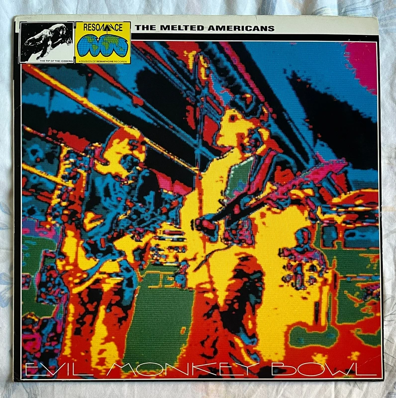 The Melted Americans - Evil Monkey Bowl (LP, Album) Garage Rock Neo Psych 1989