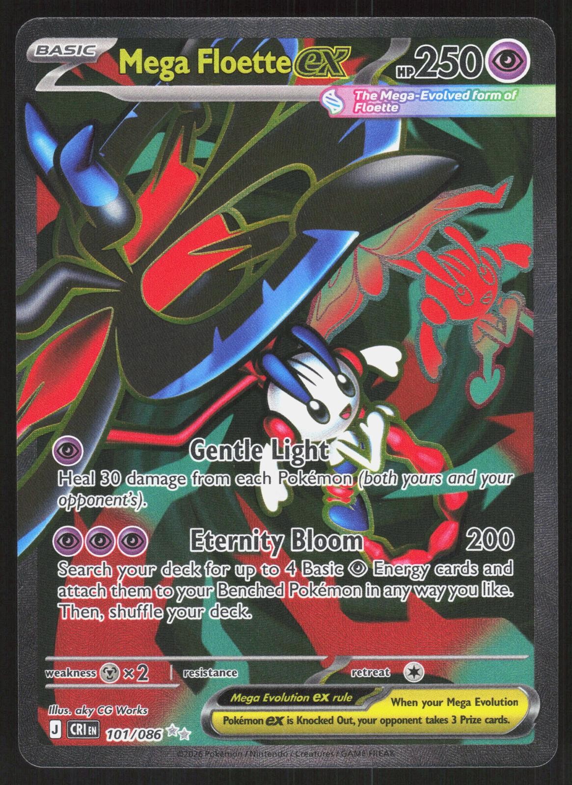 Chaos Rising Mega Floette ex 101/086 Ultra Rara Pokemon Holo NM/M