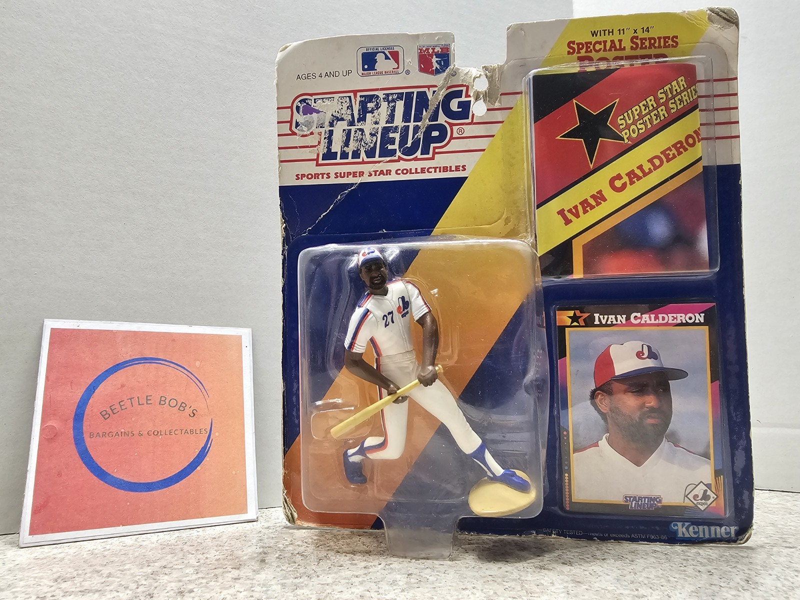 Figurina Ivan Calderon Montreal Expos MLB 1992 formazione iniziale nuova con scatola