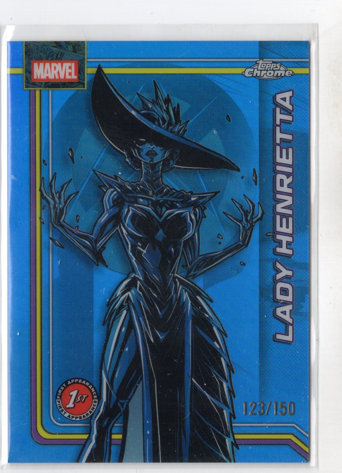 2026 Topps Marvel Cromo RIFRATTORE BLU #130 Lady Henrietta 123/150