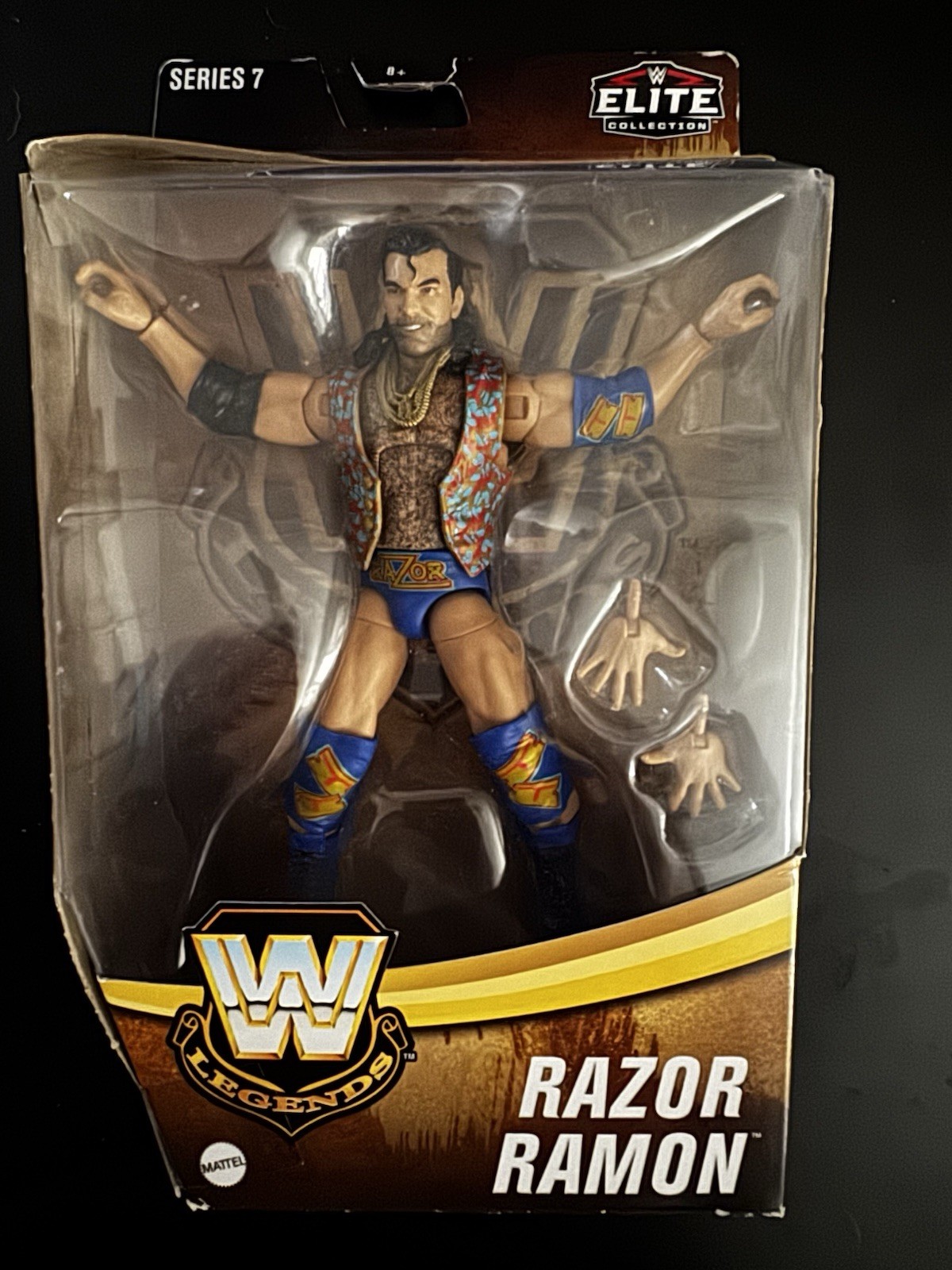 Mattel WWE Legends Elite Series 7 Razor Ramon Action Figure w/ Alt Hands (Boxed)
