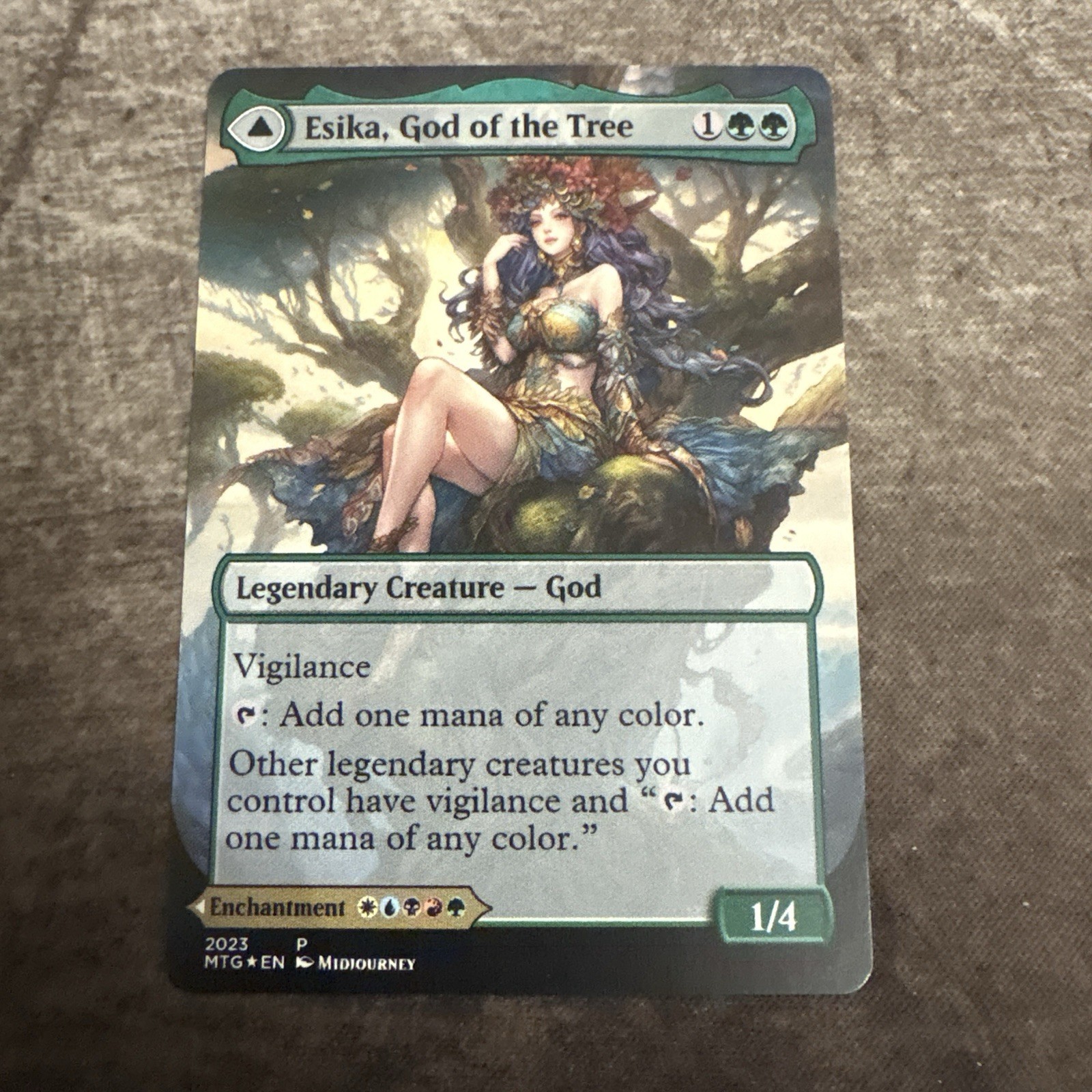 Esika, God of the Tree - Custom Art Playtest Card Commander Magic: The Gathering