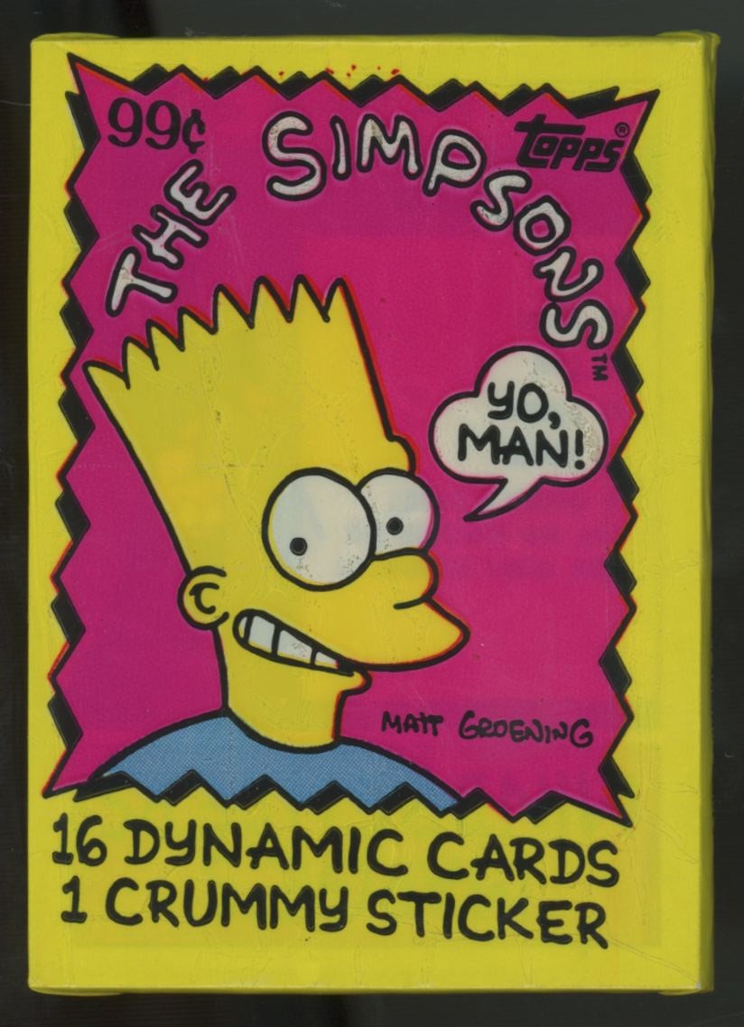 Confezione cera sigillata Topps The Simpson Bart Simpson Factory 1990
