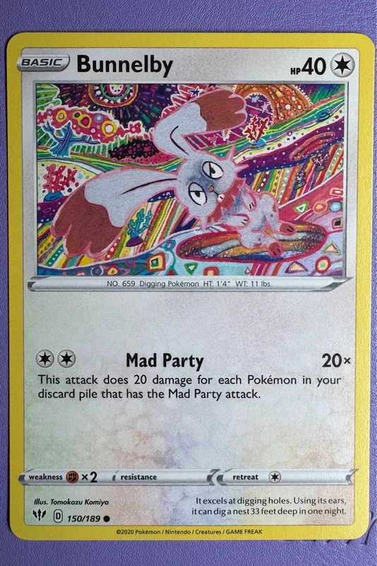 Bunnelby Pokémonkaart Darkness Ablaze Tomokazu Komiya