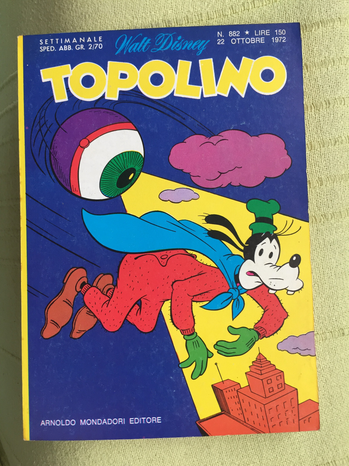 TOPOLINO N° 882 - 22 OTTOBRE 1972, CON I BOLLINI. EDICOLISSIMA!