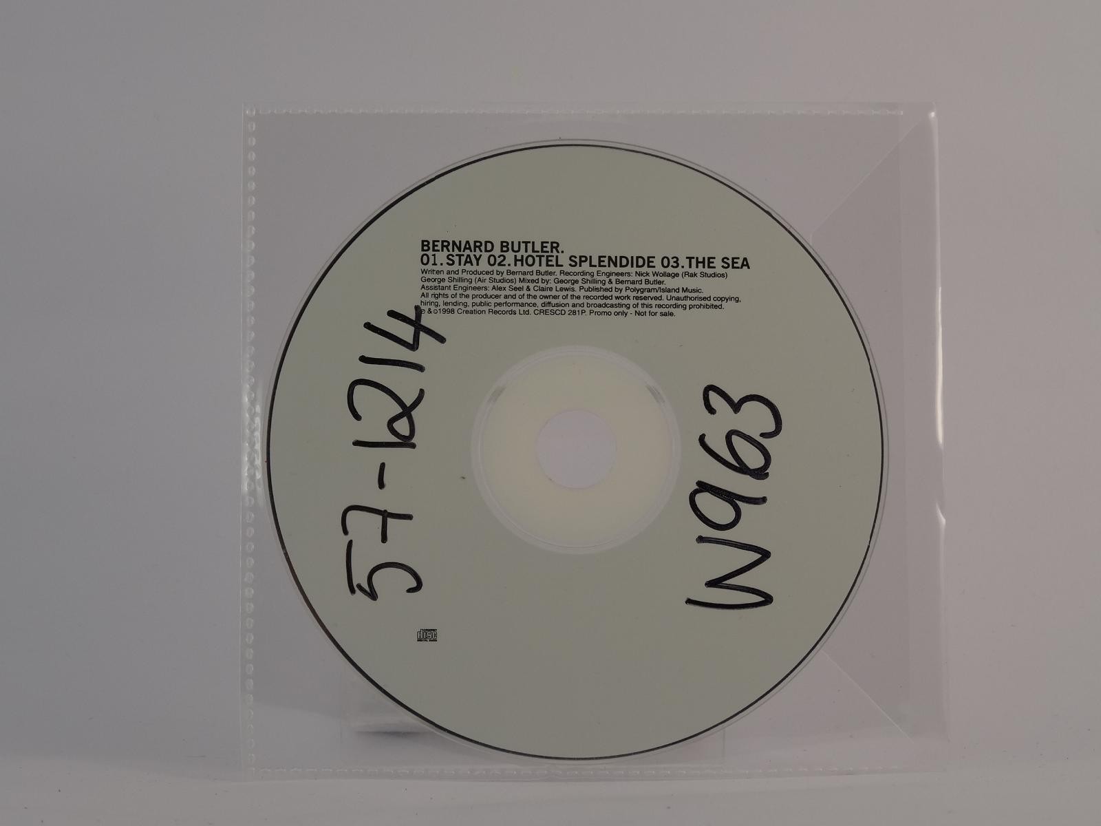 BERNARD BUTLER STAY (Y1) 3 Track Promo CD Single including Plastic Sleeve CREA