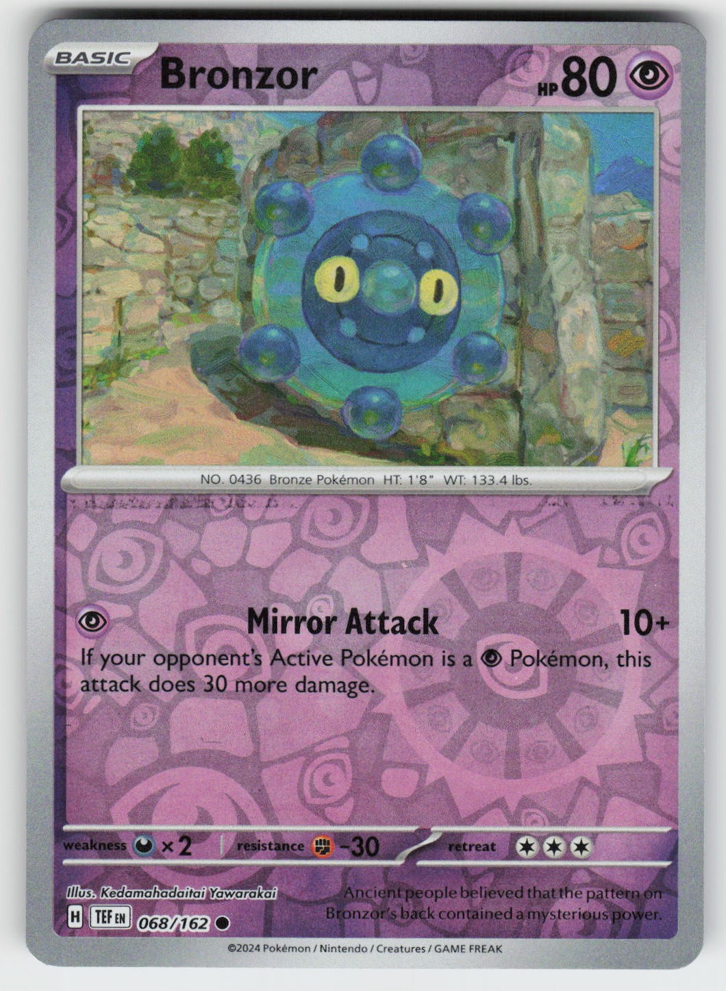 Bronzor Reverse Holo Common SV05: Temporal Forces 068/162 NM