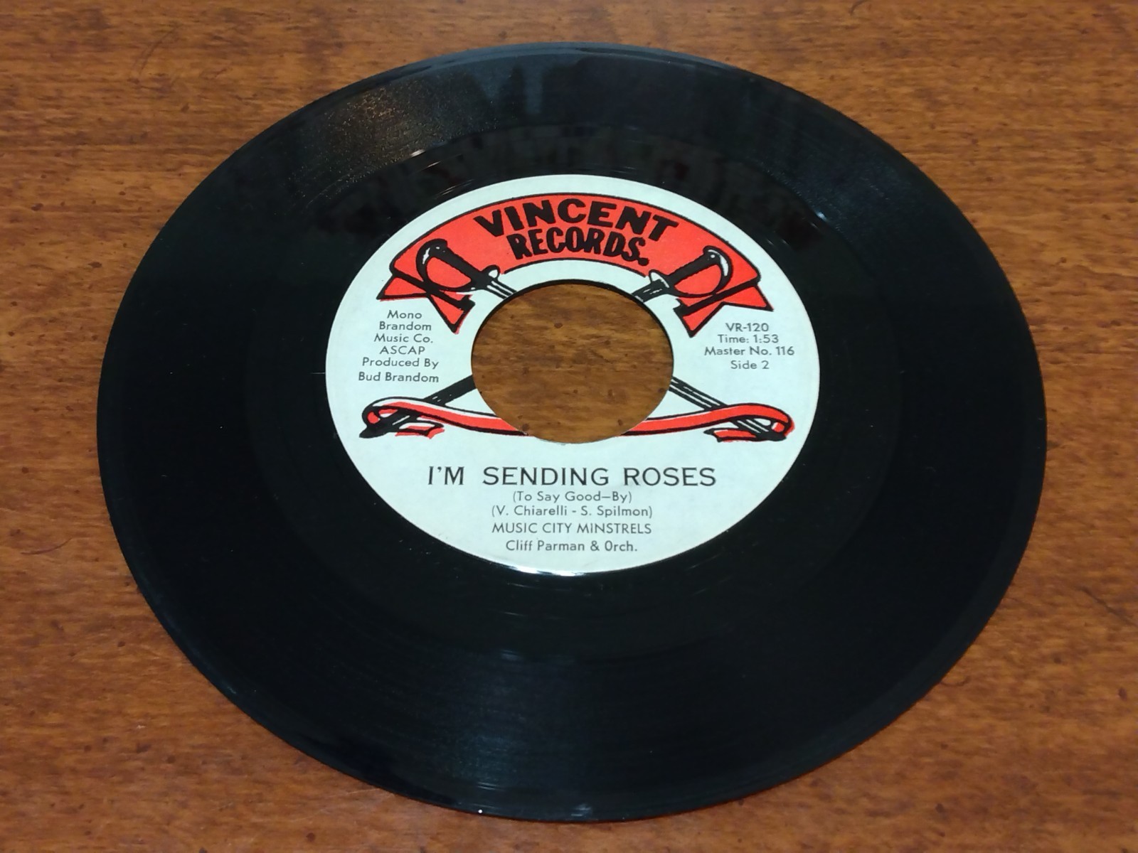 Vincent Vinyl I'm Sending Roses / Yesterday's Kisses Vinyl Record