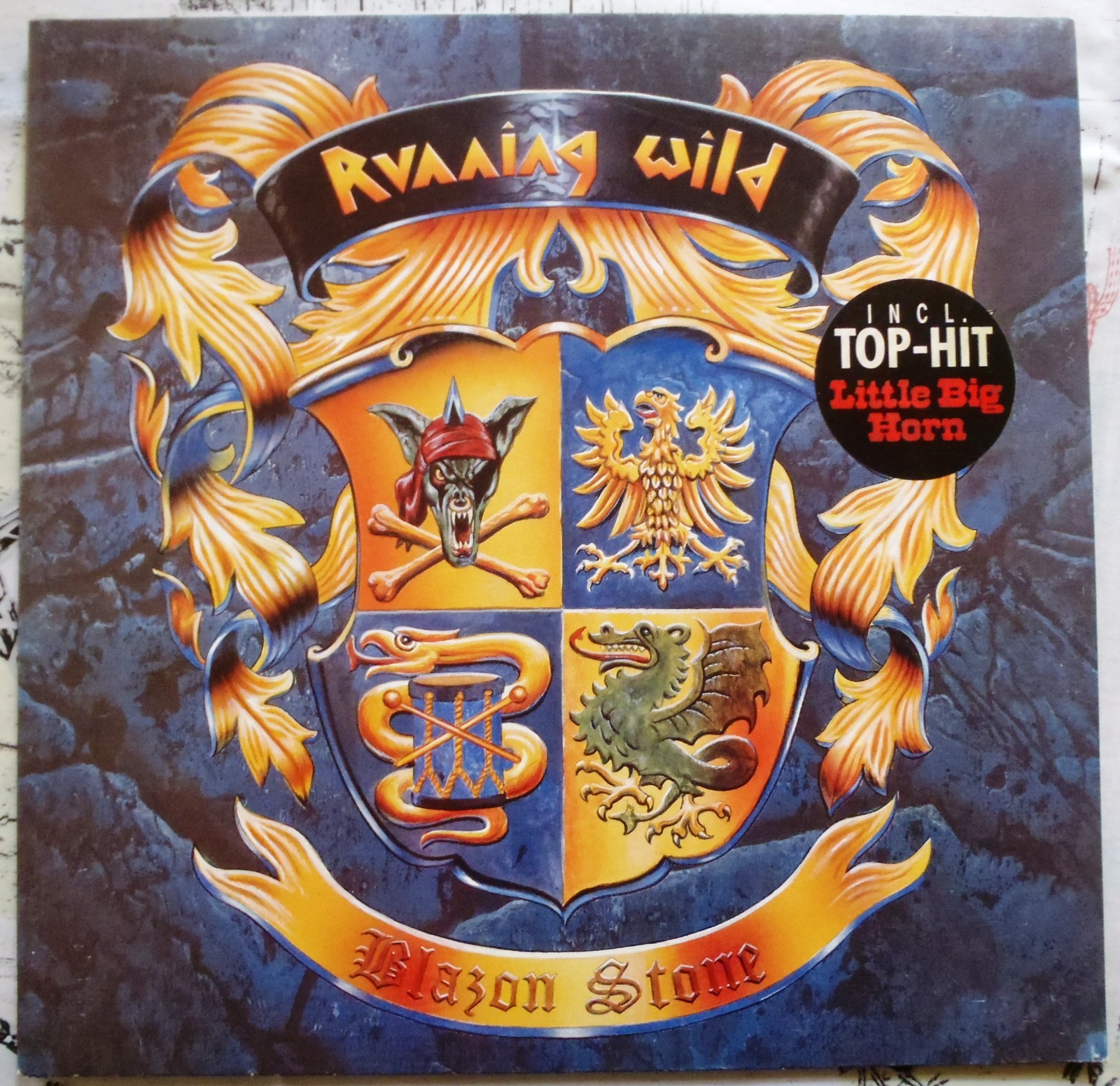 Running Wild - Blazon Stone 12" LP Schallplatte Vinyl 1991, EMI, Noise