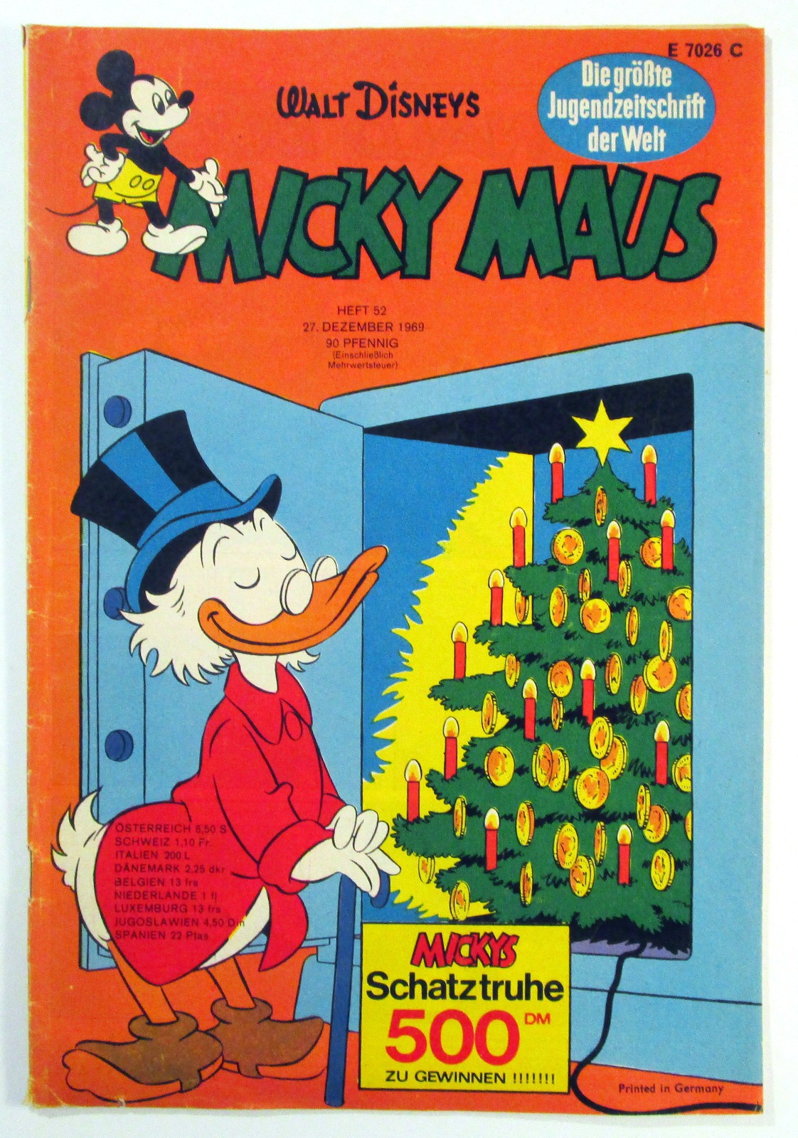 Topolino 1969 fascicolo 52 del 27 dicembre 1969 ok Disney Originale Ehapa Editore