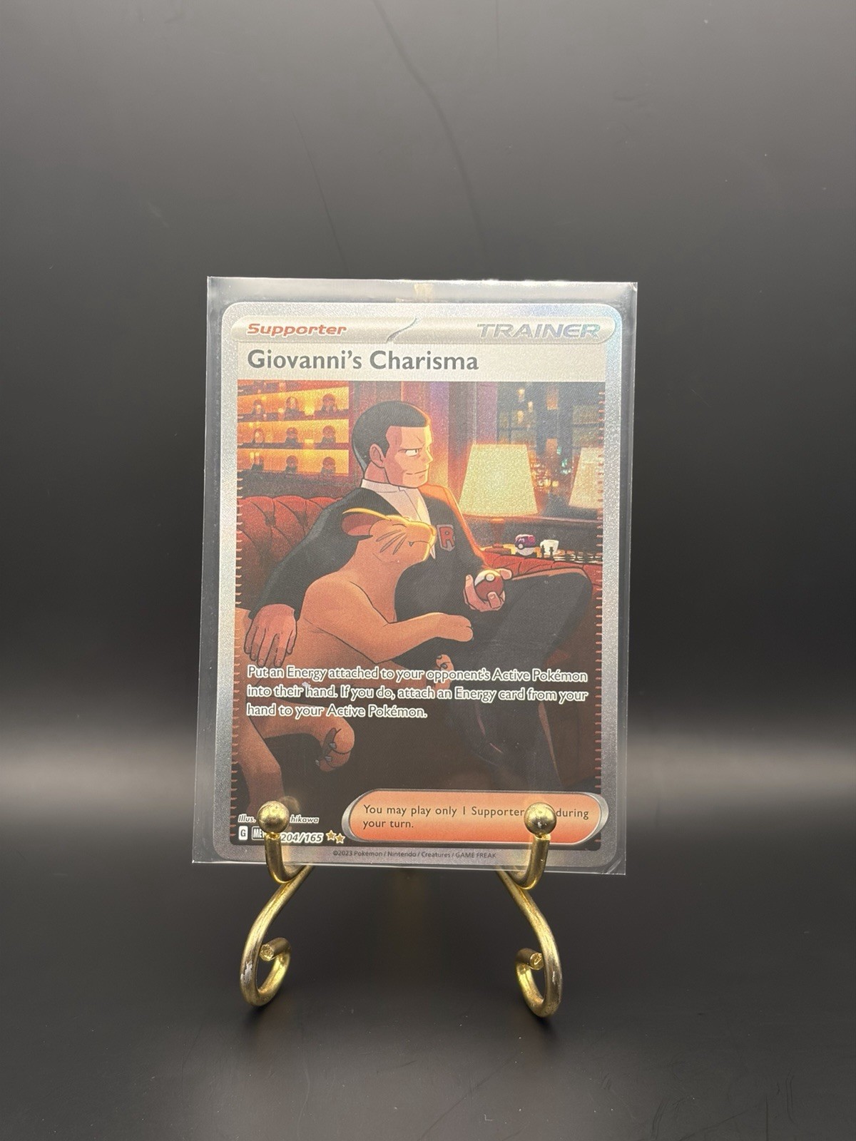 Giovanni's Charisma Full Art Ultra Rare Holo ENG 204/165 SV 151 NM