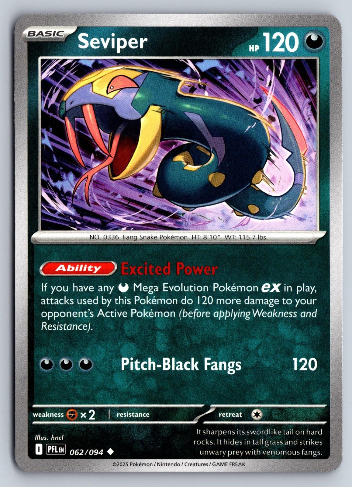 Seviper 062/094 Fiamme Fantastiche Pokemon hncl