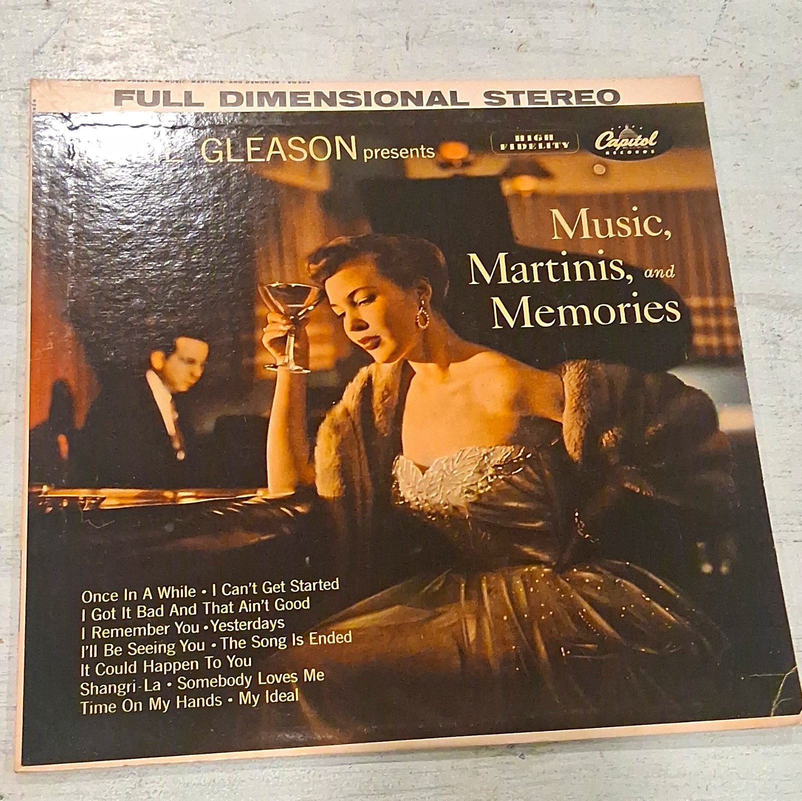 Jackie Gleason Music, Martinis, and Memories Capitol SW-509 Stereo 12" 33RPM