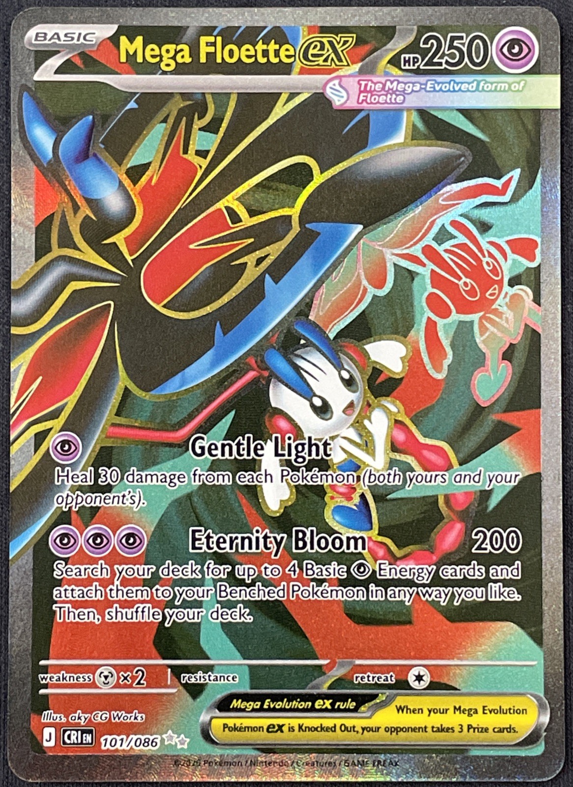 Mega Floette ex 101/086 Pokemon Ultra Raro ME04: Chaos Rising Near Mint