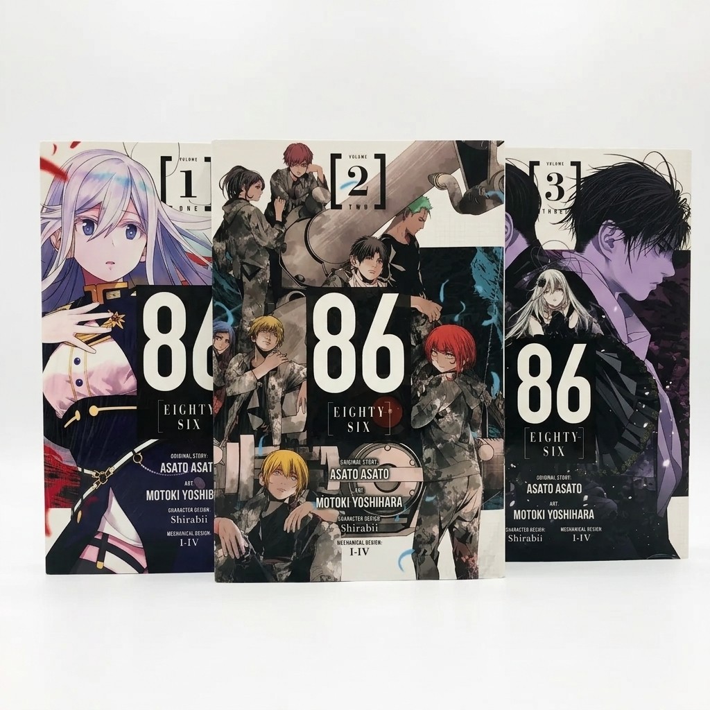 86 Eighty-Six Manga Vol 1-3 Versione Inglese Set Completo Sciolto Nuovo