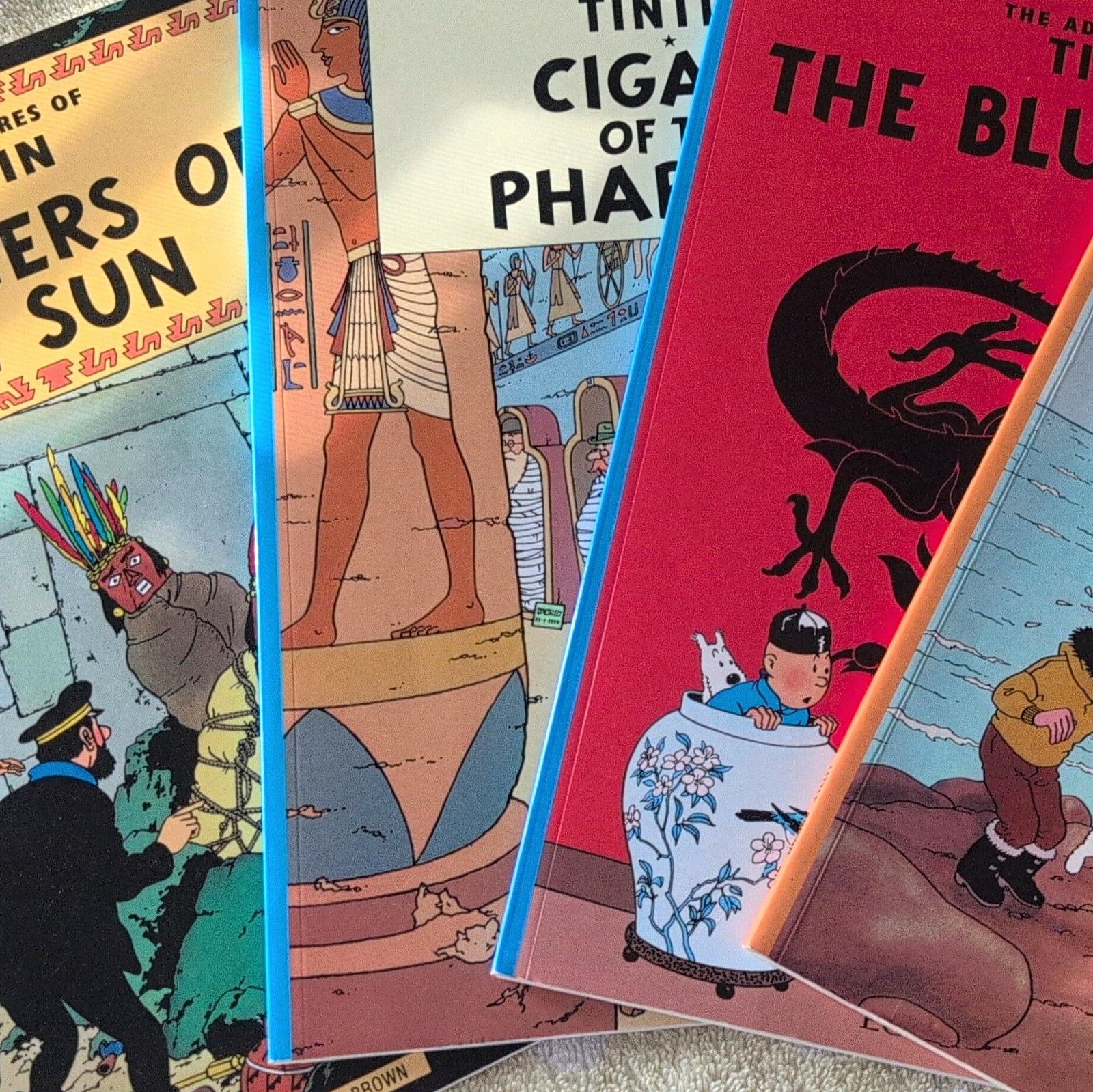 Lotto graphic novel Hergé Avventure di Tintin copertina rigida inglese Egmont