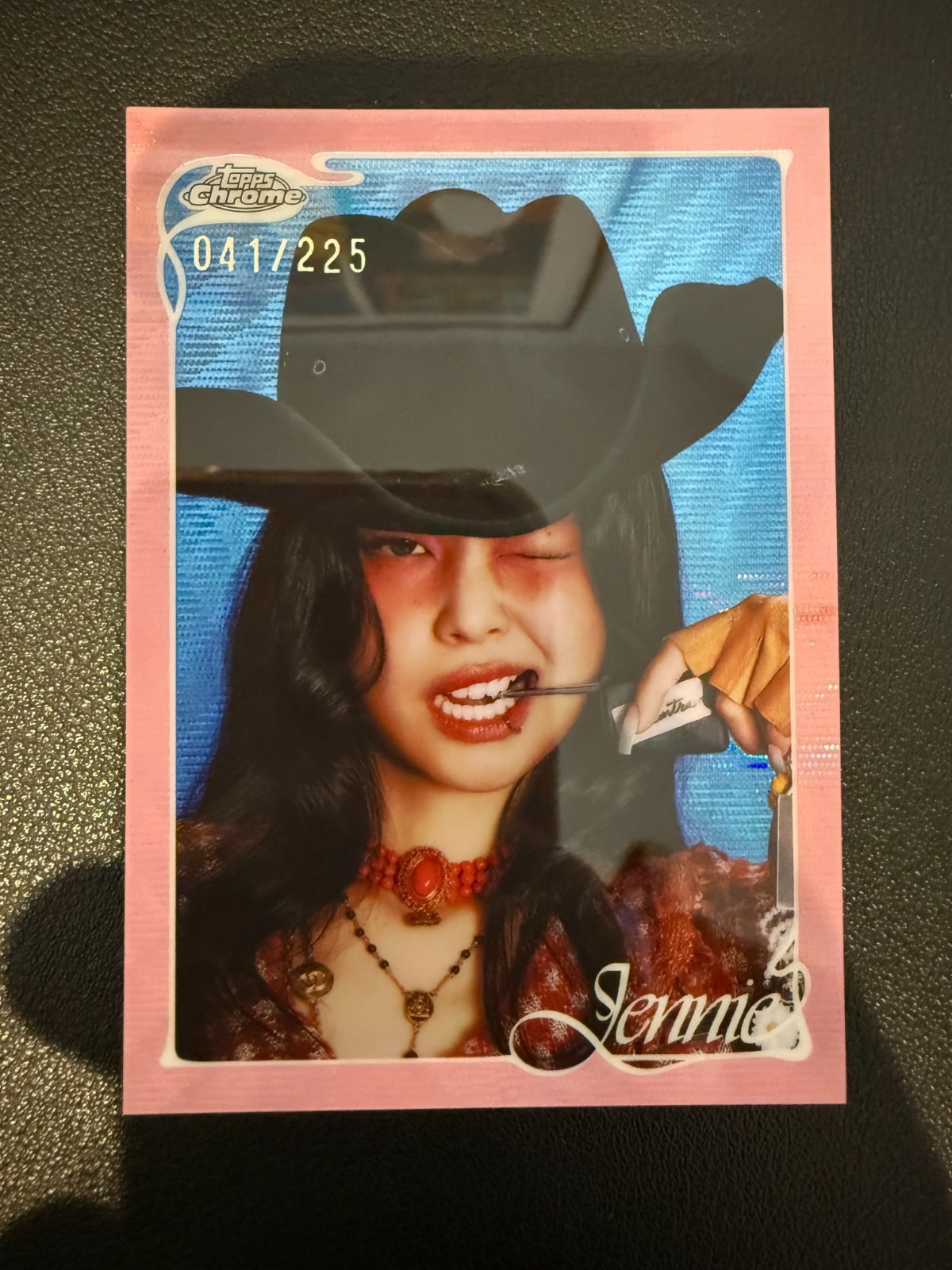 2026 Topps Chrome X Jennie #24 Pink Refractor /250 #24 MINT!