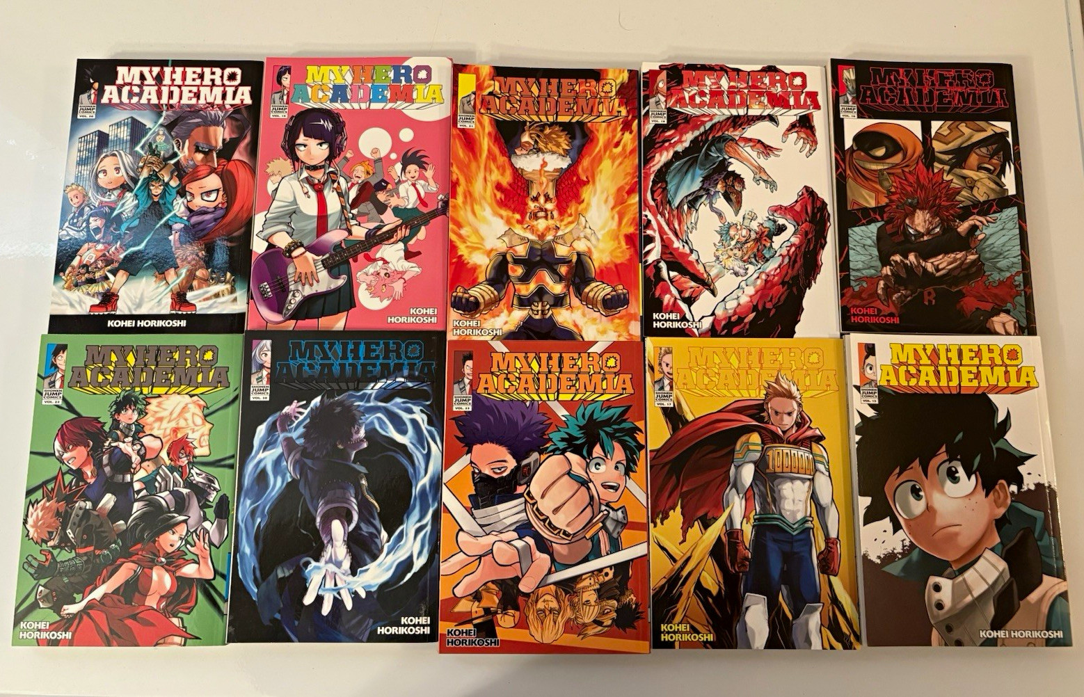 Lotto manga VIZ Media My Hero Academia vol 15-22 e 30 di Kohei Horikoshi ECCELLENTE