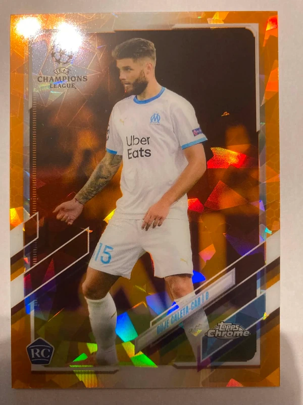 2020-21 Topps Chrome UEFA Champions League Sapphire Edition Orange #30 Duje Caleta-Car /50