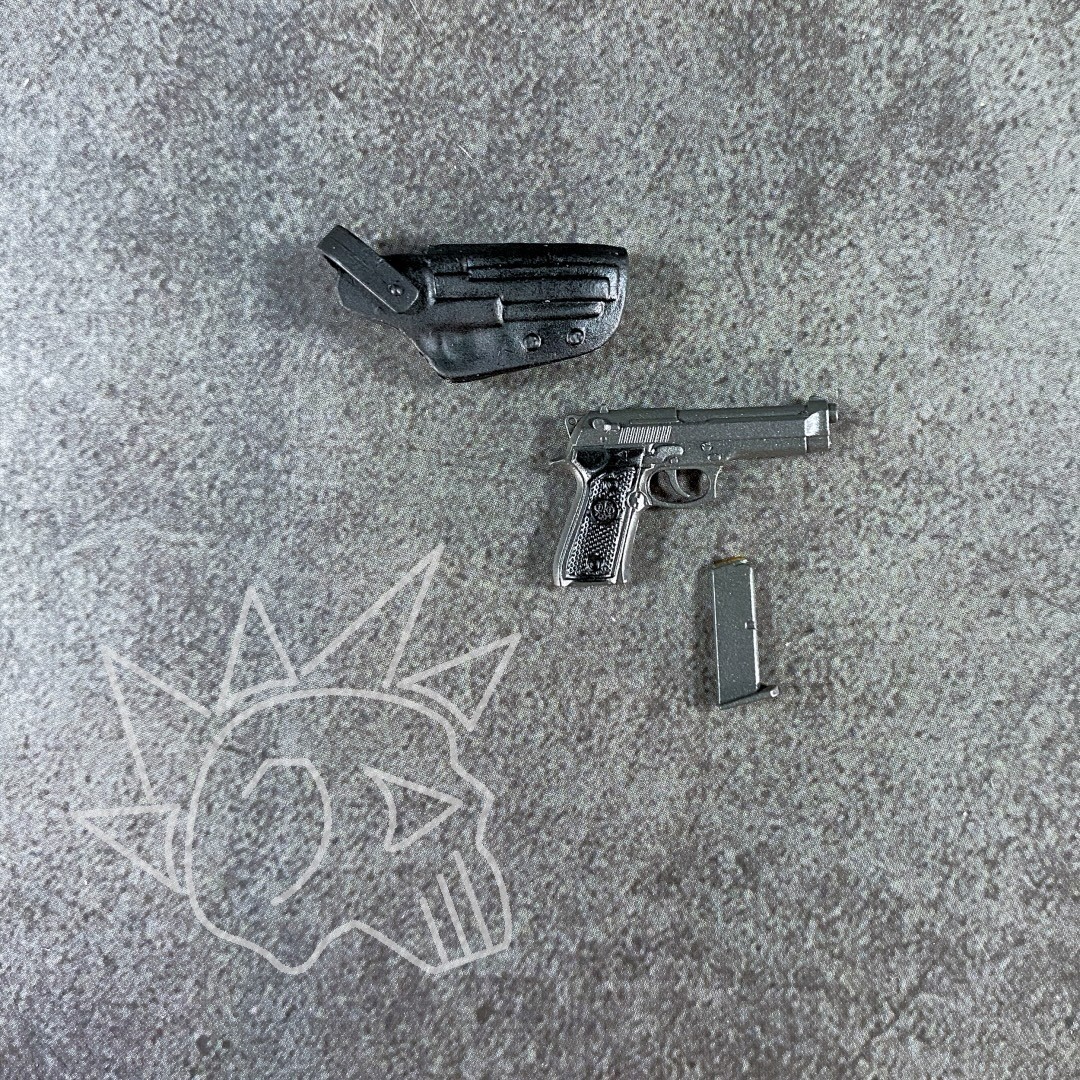 Set pistola M9 scala 1/12 + fondina accessori action figure personalizzati - PC028-029