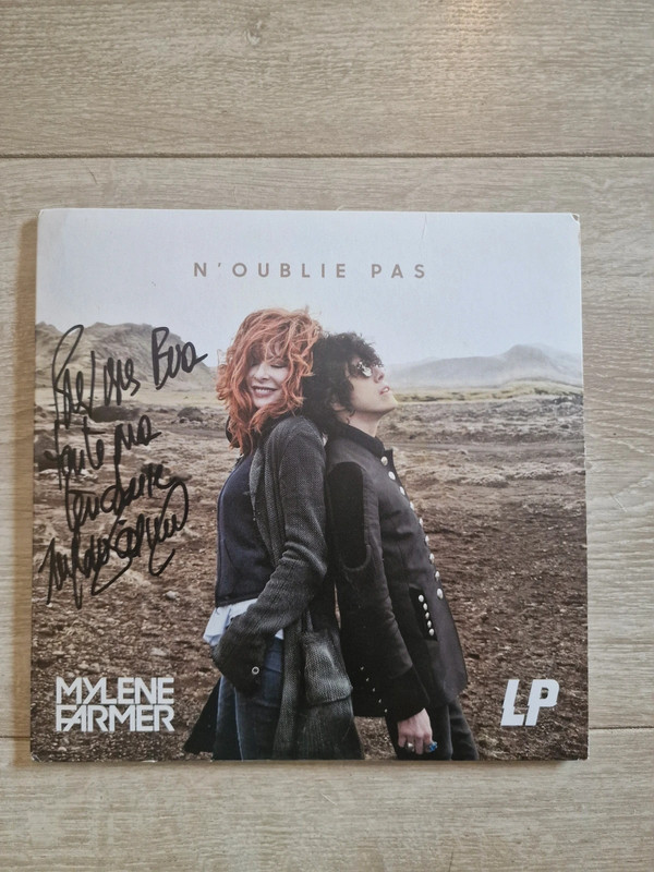 Mylene farmer pochette 45T dedicacée