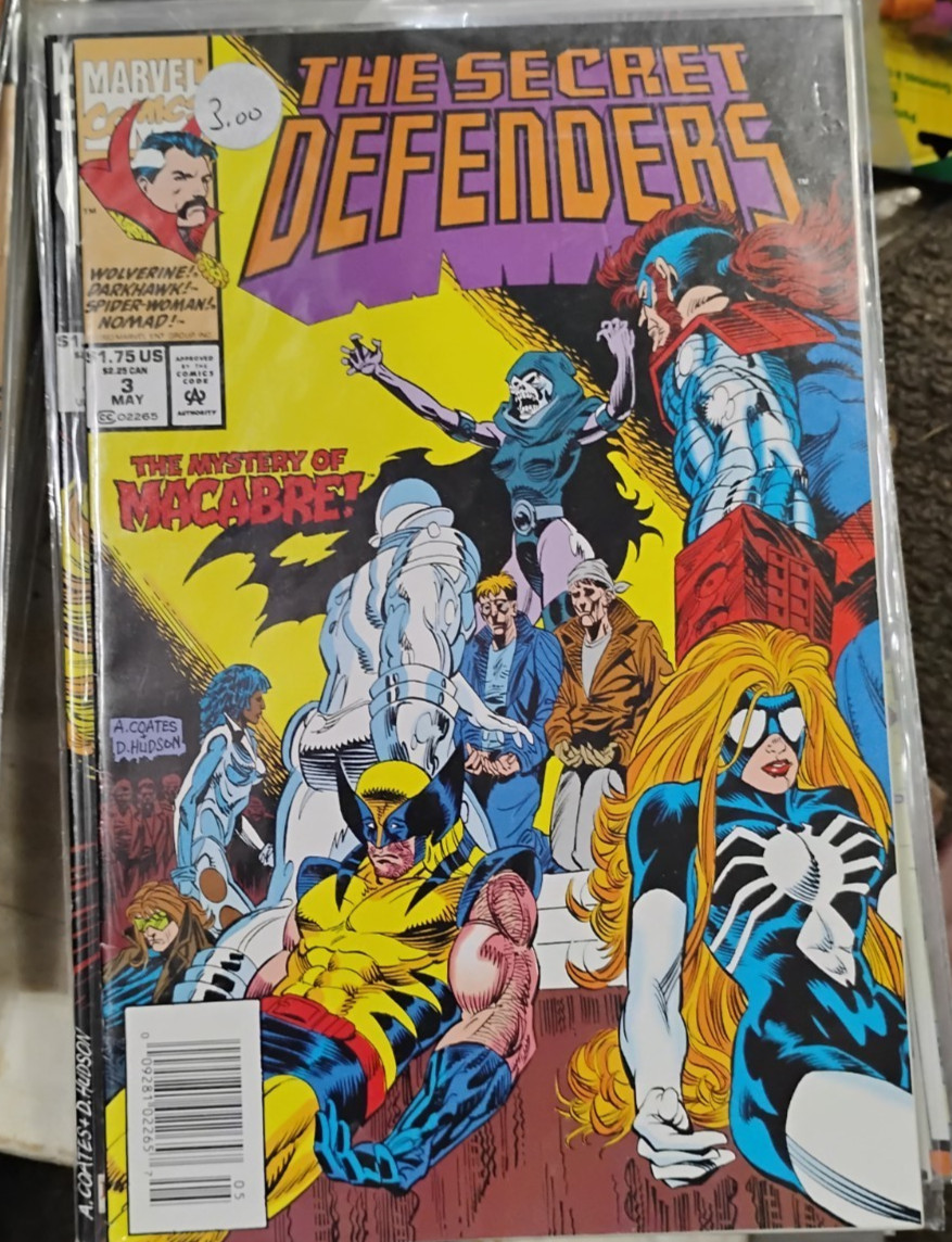 THE SECRET DEFENDERS #3 1993 MARVEL NOMADE WOLVERINE DOCTOR STRANGE SPIDERWOMAN