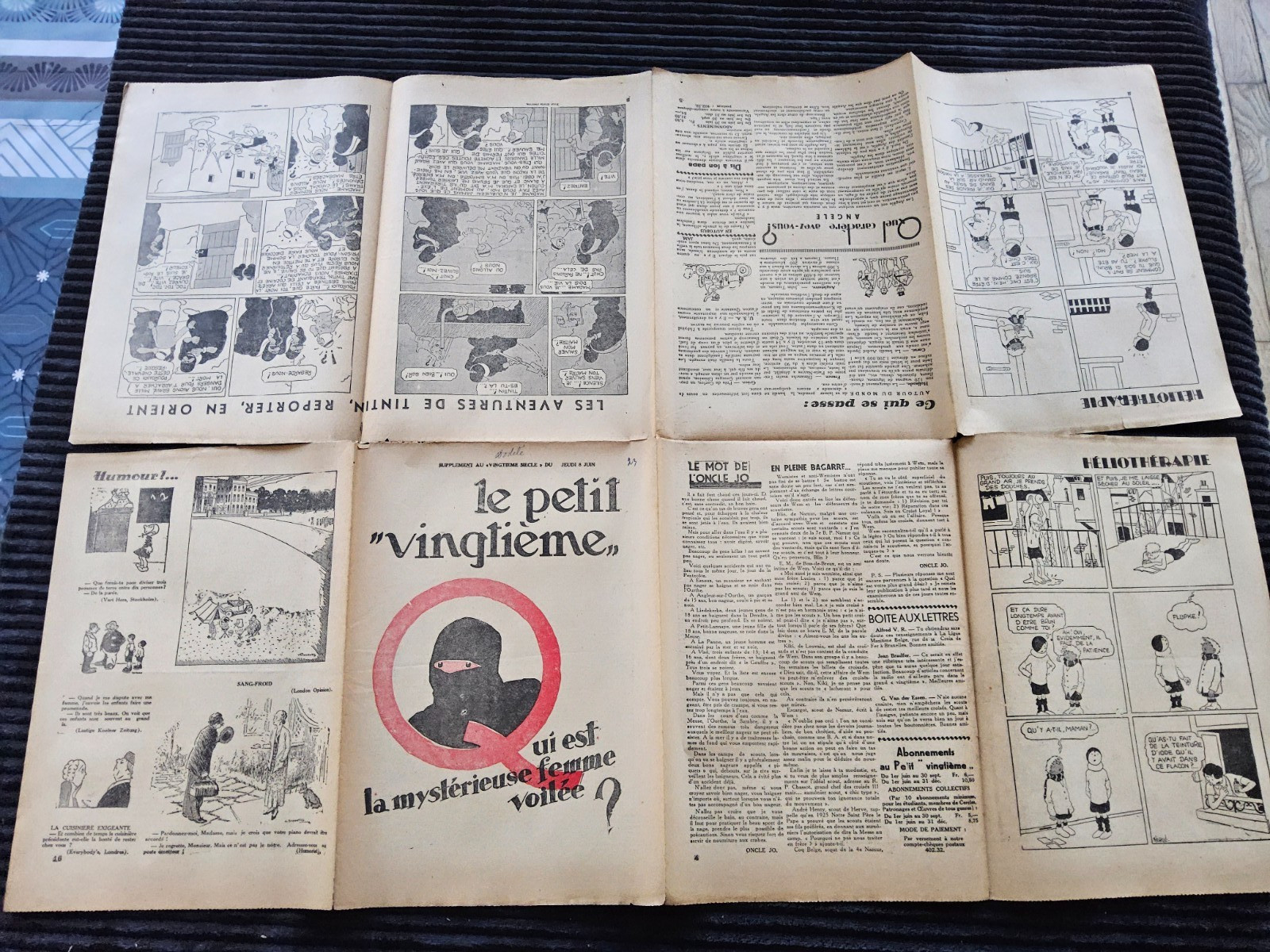 Tintin - Petit Vingtième - Numéro 23  de 1933 Format A1