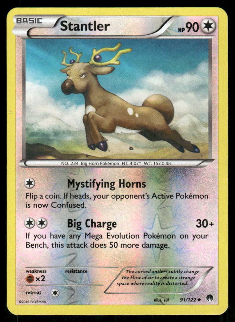POKEMON STANTLER BREAKPOINT 91/122 REVERSE HOLO UC LP