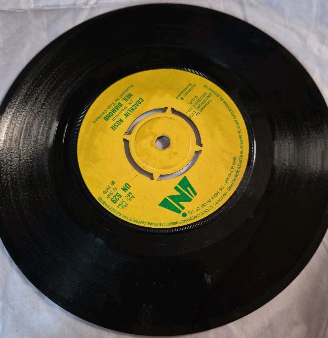 Neil Diamond Cracklin Rose 7 Inch Vinyl Single Great Condition