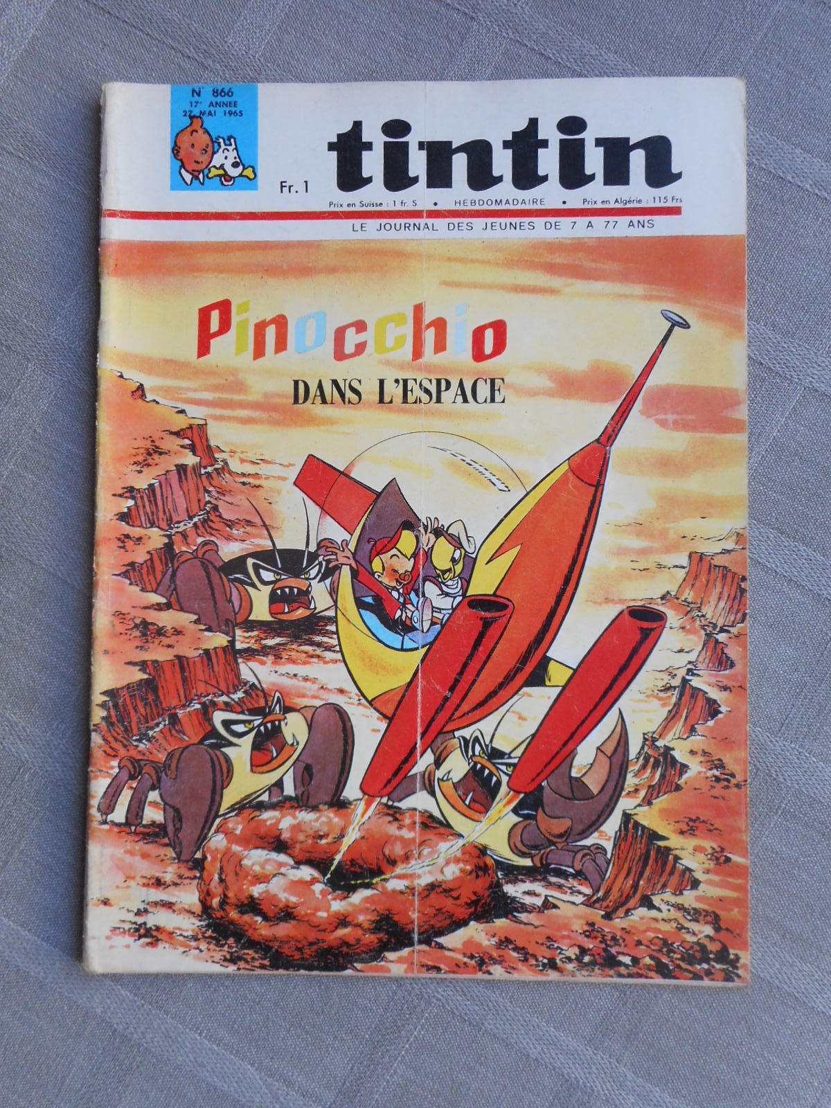 Hebdo Tintin 1ª Serie N°866 Stato Corretto