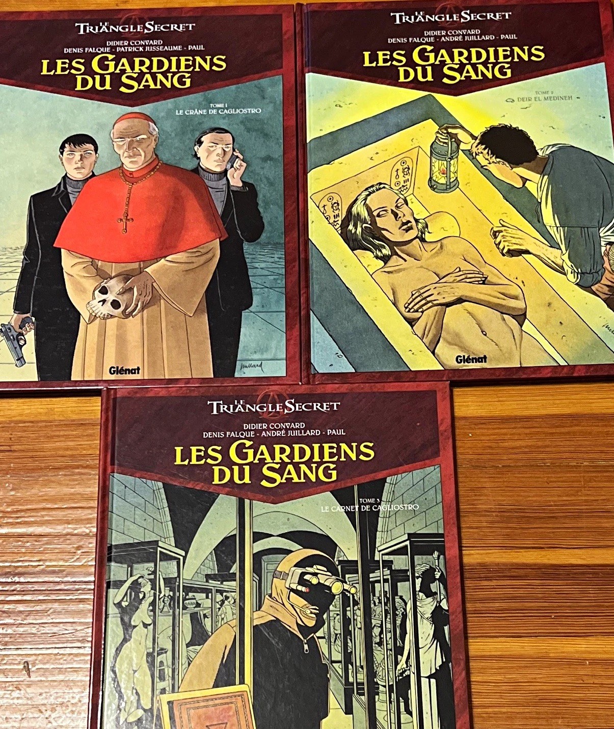 Lotto 1-3 colori francesi Glénat Le Triangle Secret: Les Gardiens du Sang Tomes