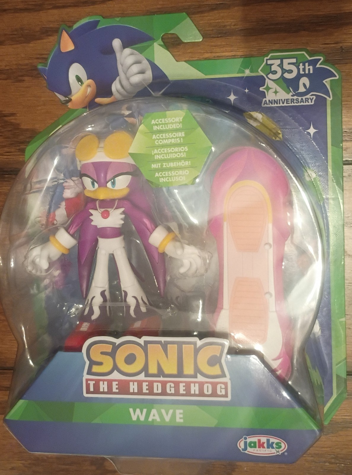 Modellino Sonic the Hedgehog 35th Anniversary Wave the Swallow in confezione