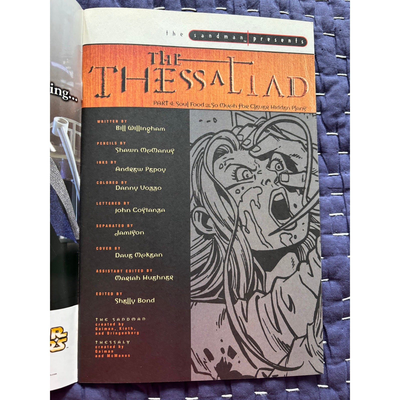 Sandman Presents Thessaliad 4 Vertigo fumetto Dave McKean Willingham 2002