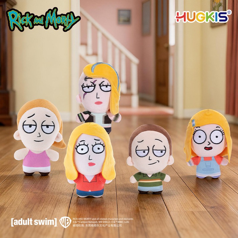 HUGKIS Rick and Morty Peluche Portachiavi Bambola di Peluche Zaino Borsa Charm Nuovo
