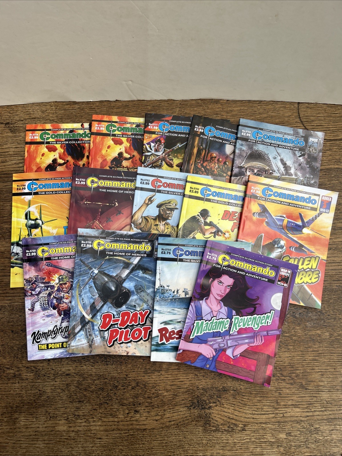 Huge Job Lot of Commando Comics War Stories 5000’s Large Bundle Cost £40 New