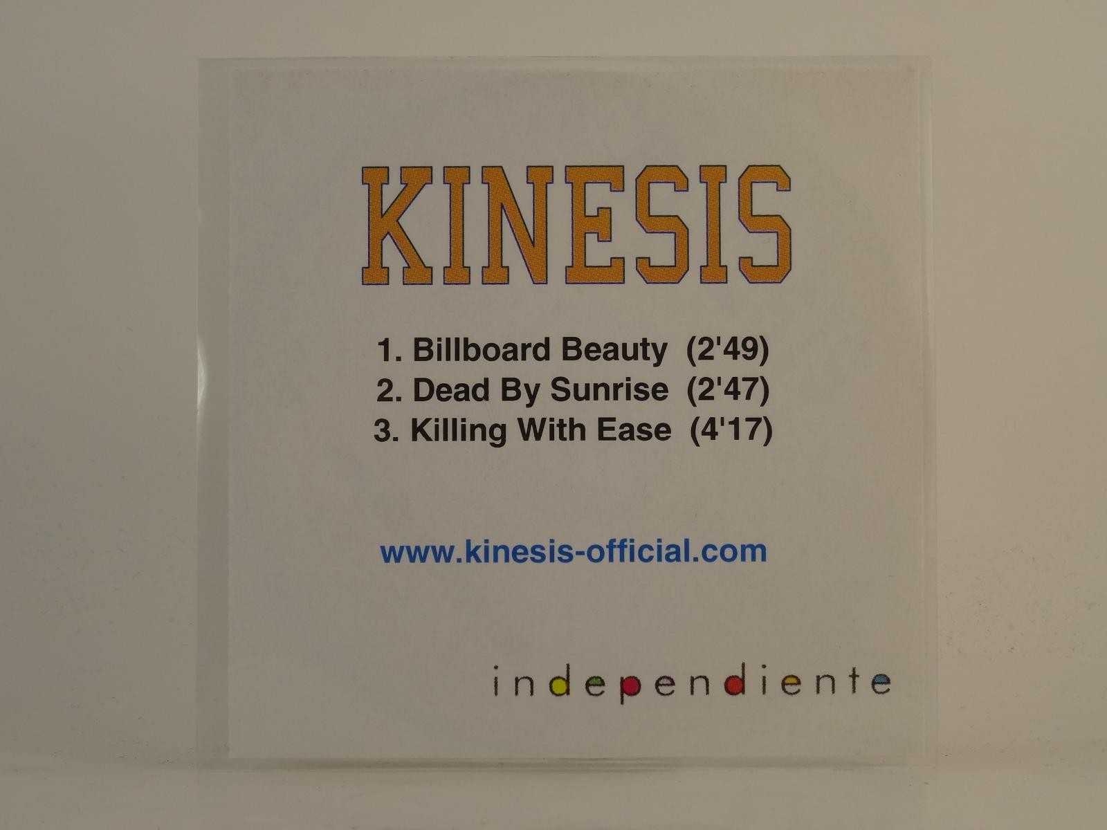 KINESIS BILLBOARD BEAUTY (H1) 3 Track Promo CD Single including White Sleeve IND