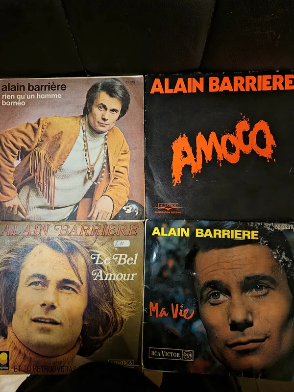 Lot de 4 Vinyles 45T de Alain Barrière