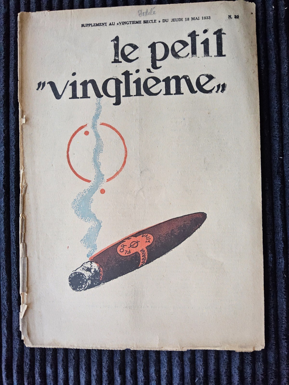 Tintin - Petit Vingtième - Numéro 20 de 1933