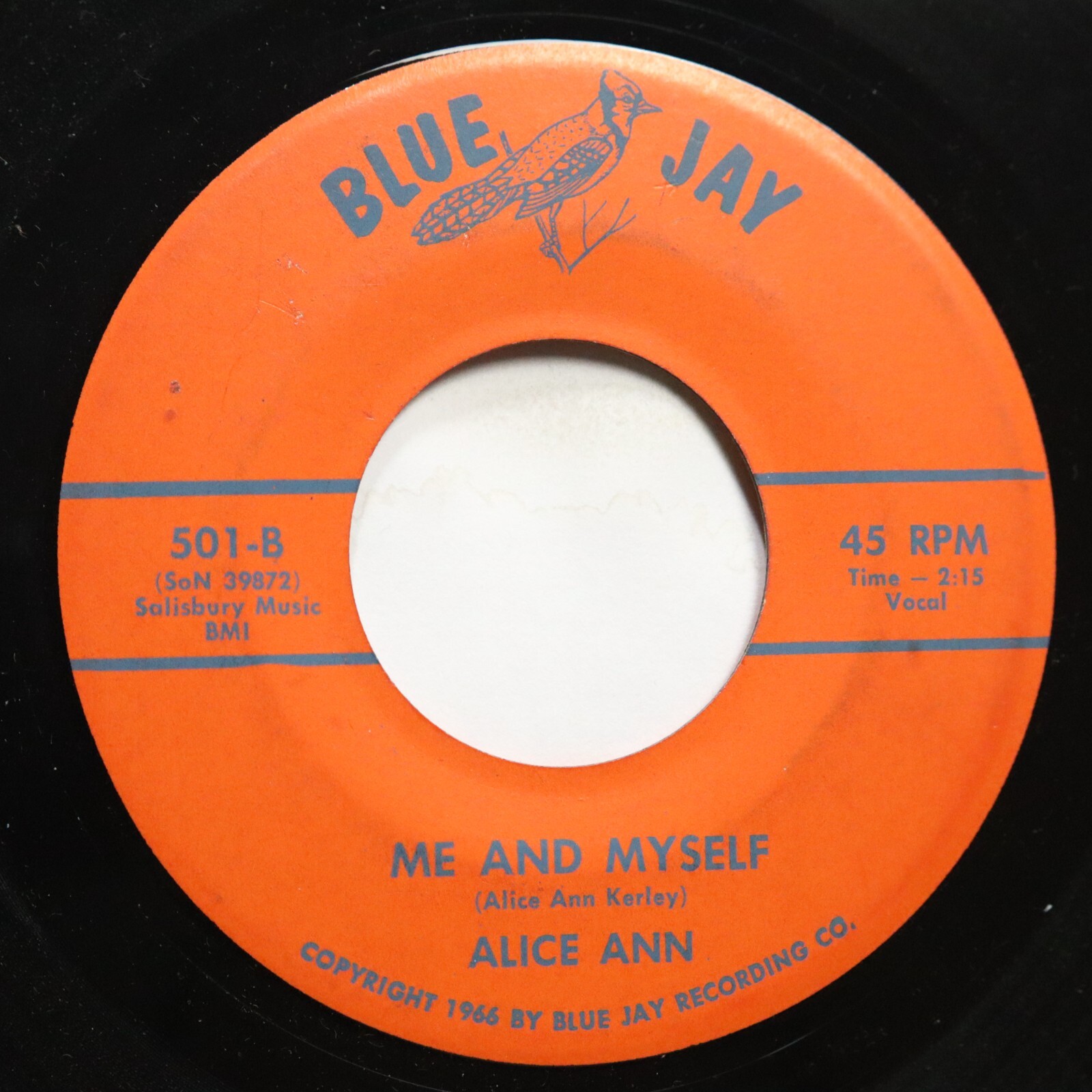ALICE ANN - ME AND MYSELF / A RUN-AROUND - OSCURE COUNTRY 45