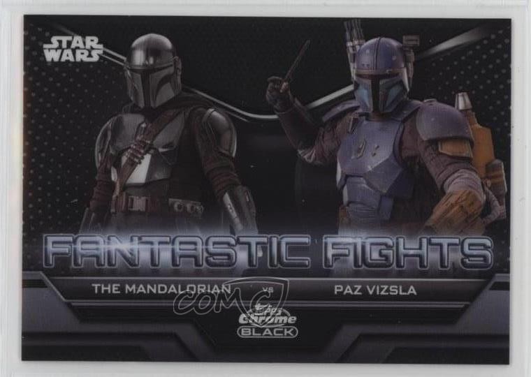 2023 Chrome Black Star Wars Fantastic Fights The Mandalorian vs Paz Vizsla 5i2
