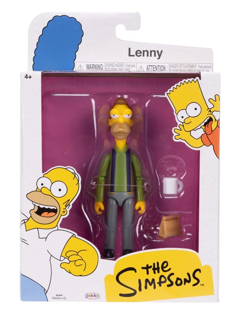 JAKKS Pacific The Simpsons Wave 3 Lenny Leonard Action Figure 5" Nuovo Sigillato