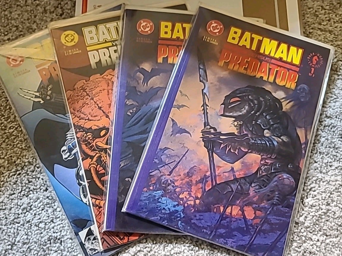 Batman vs Predator serie completa 3 numeri con entrambe le copertine #1 - imballato/imbarcato