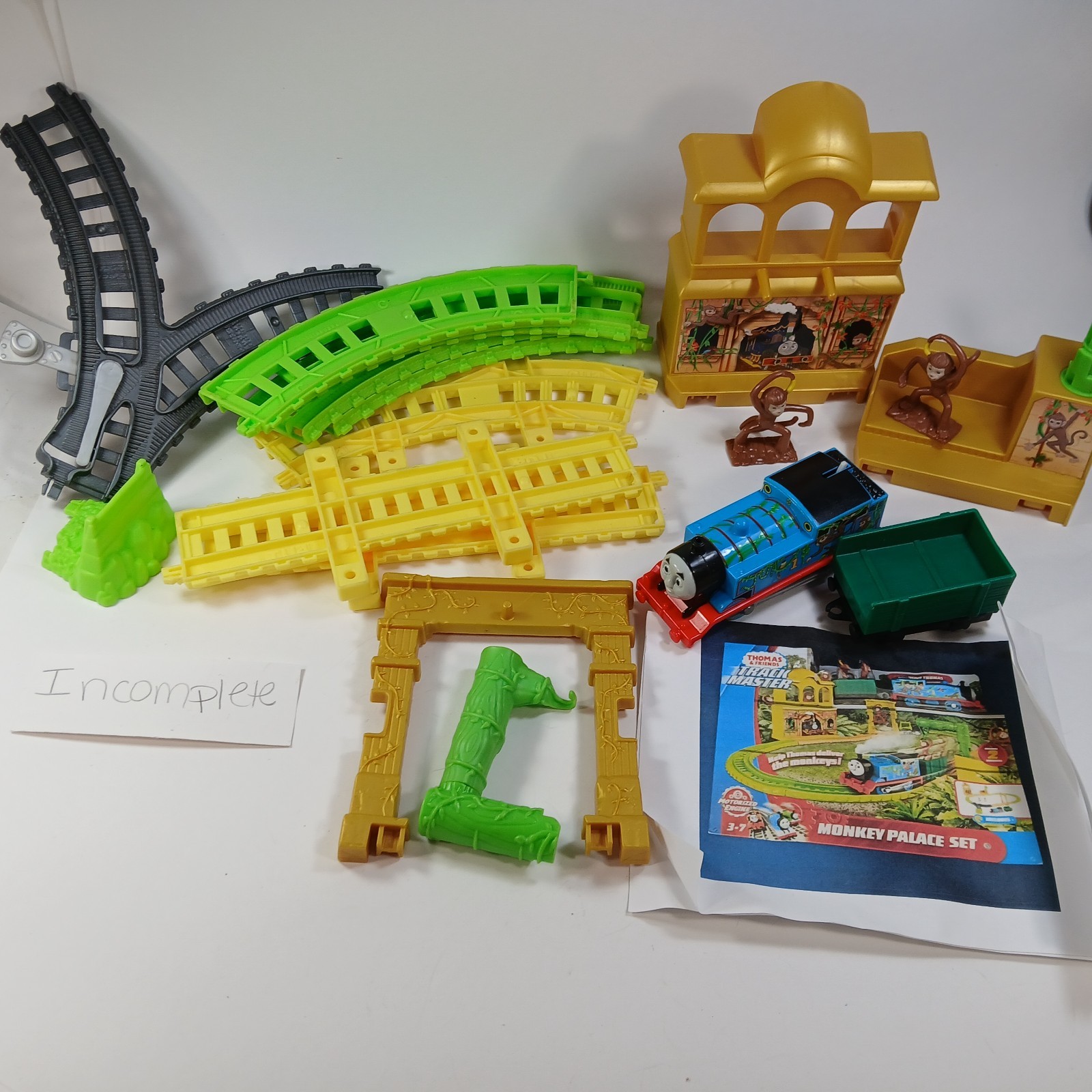Thomas & Friends Track Master Monkey Palace Set - TESTED WORKS INCOMPLETE