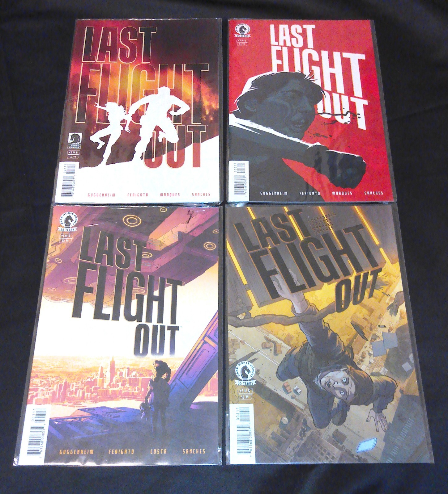 LOTTO DI 4 ULTIMO VOLO FUORI 1 2 3 5 - DARK HORSE - MOLTO FINE 8.0+