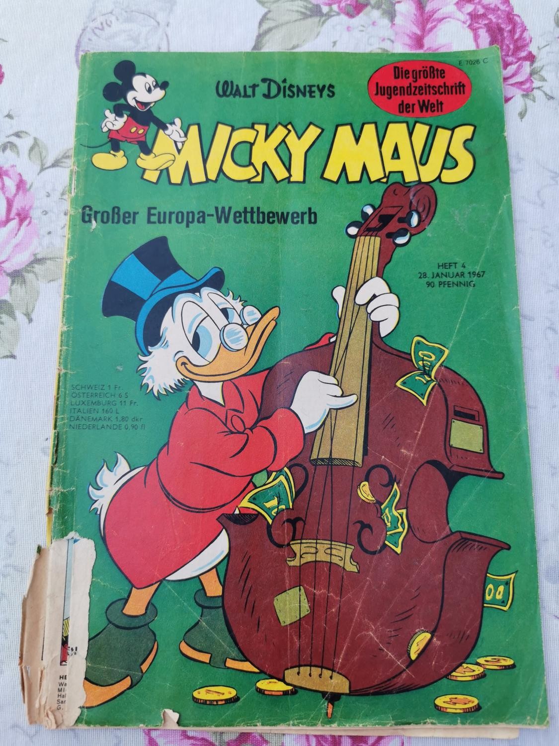 Topolino quaderno 4 del 28.01.1967 Walt Disney Versailles