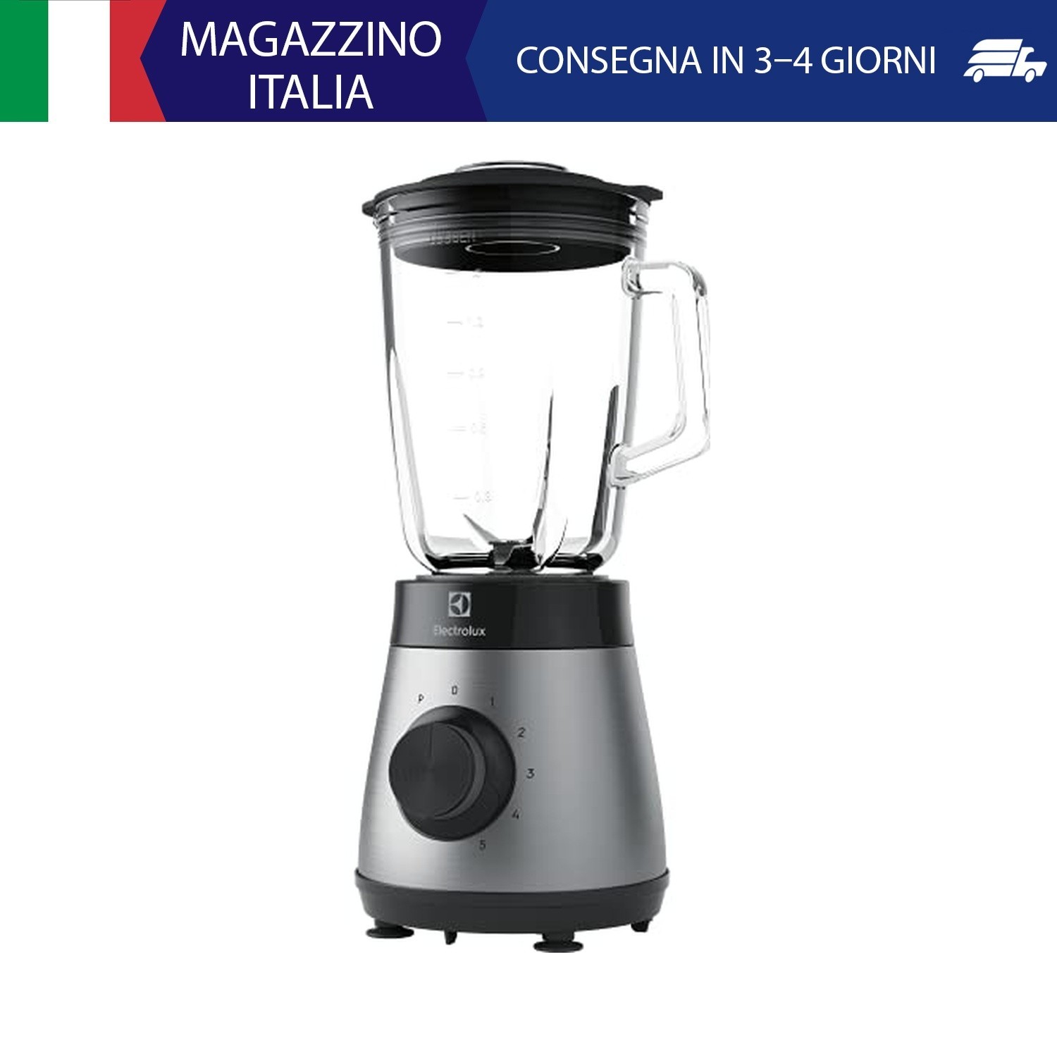 Electrolux E4TB1-6ST Frullatore 800W con Lame TruFlow, Bicchiere 1,5L, Ideale pe