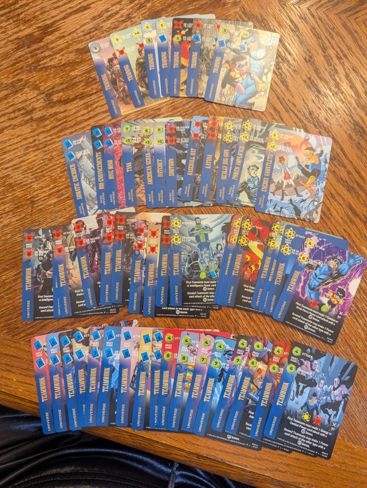 OverPower Skybound Basic Training and Teamwork uncommon cards