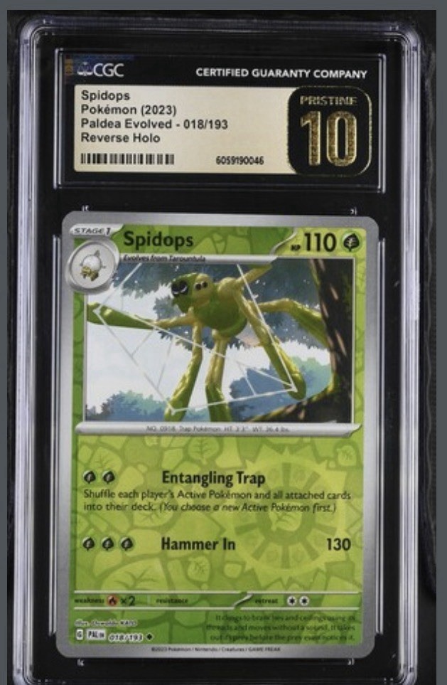 Spidops 018/193 Sv02: Paldea Evolved Reverse Holo CGC Pristine 10 Popolazione 1!