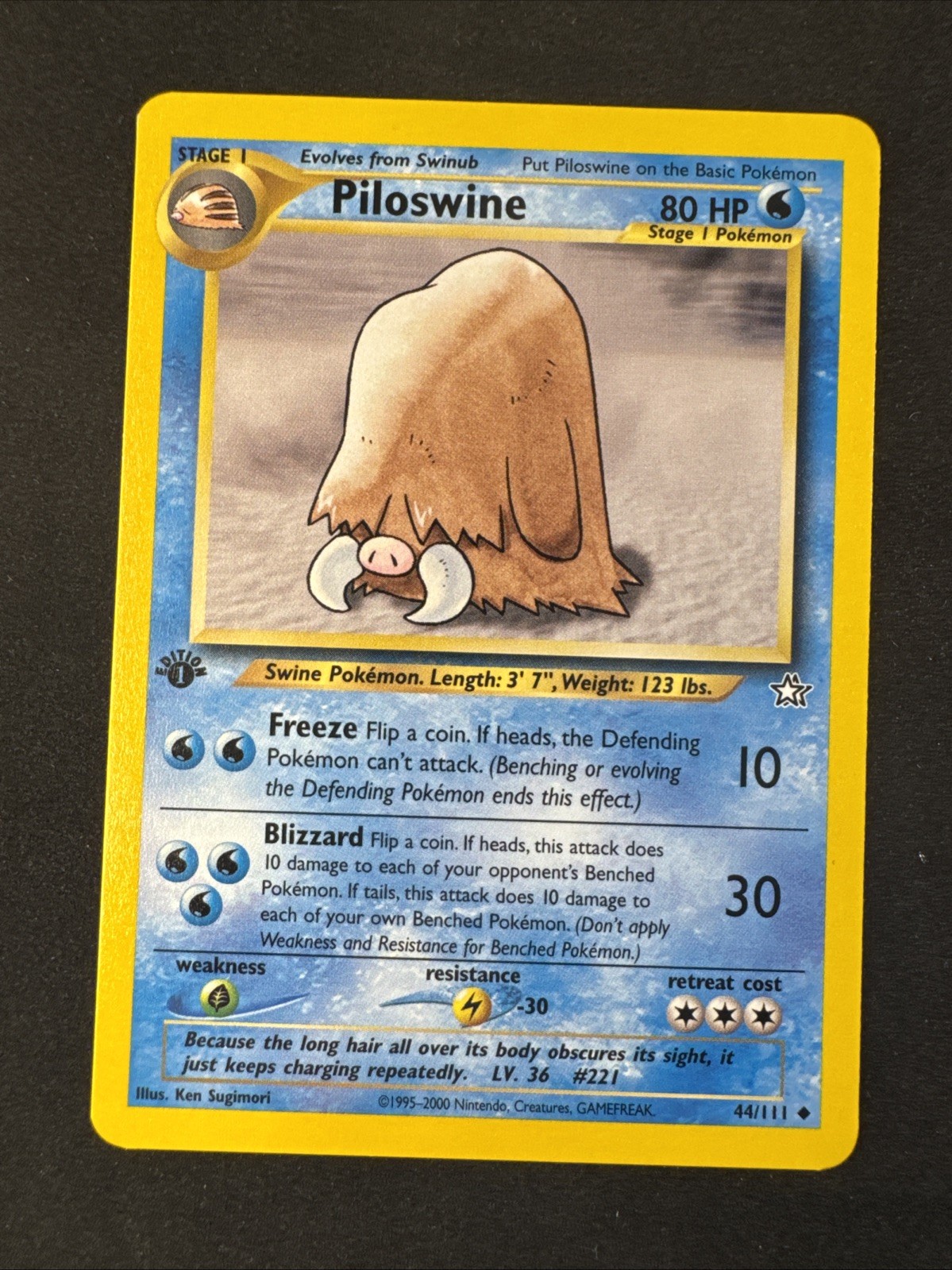 Piloswine 44/111 Neo Genesis Regolare 1° Edizione Pokemon MJ