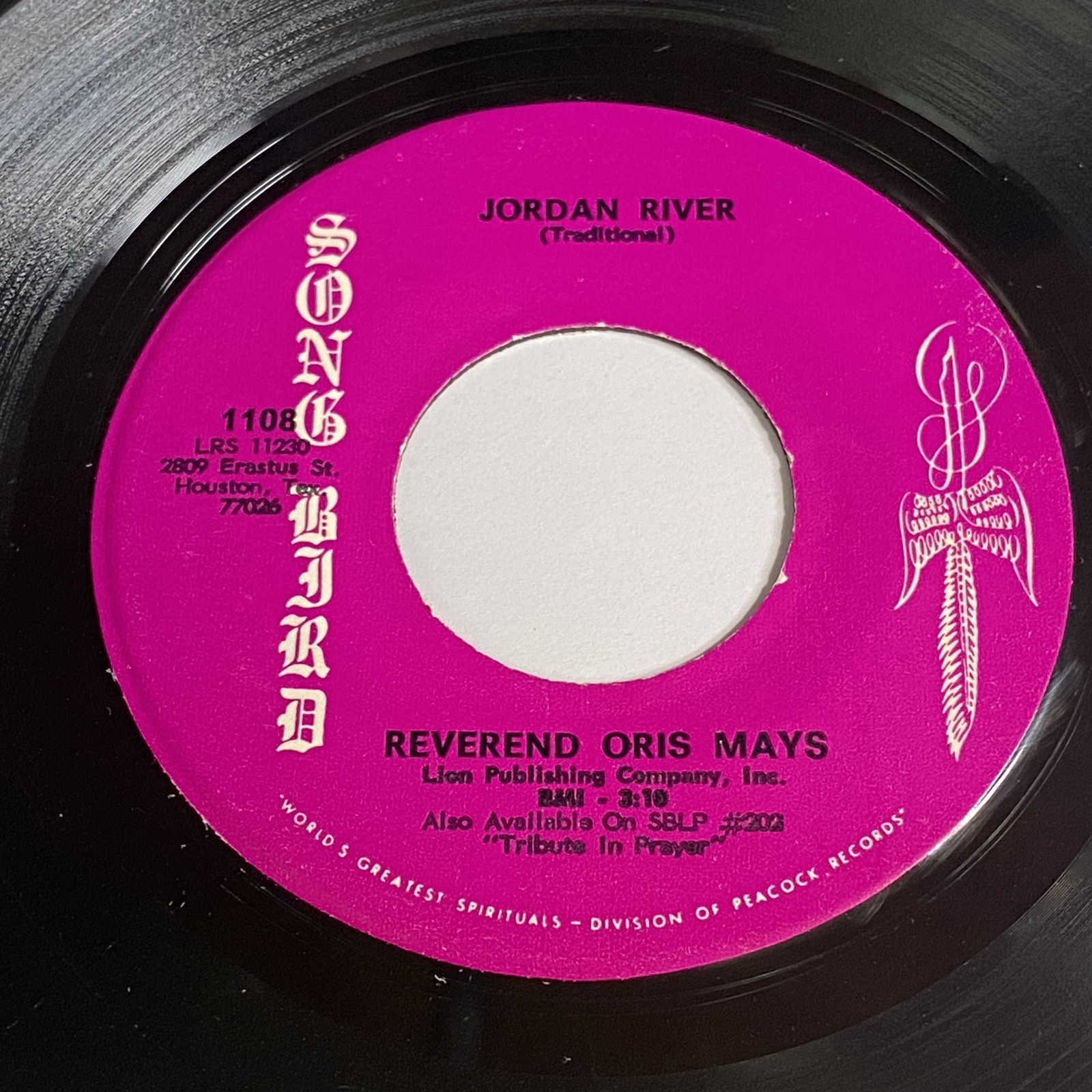 Reverend Oris Mays: Jordan River / Jesus' Walking With Me 45 - Gospel